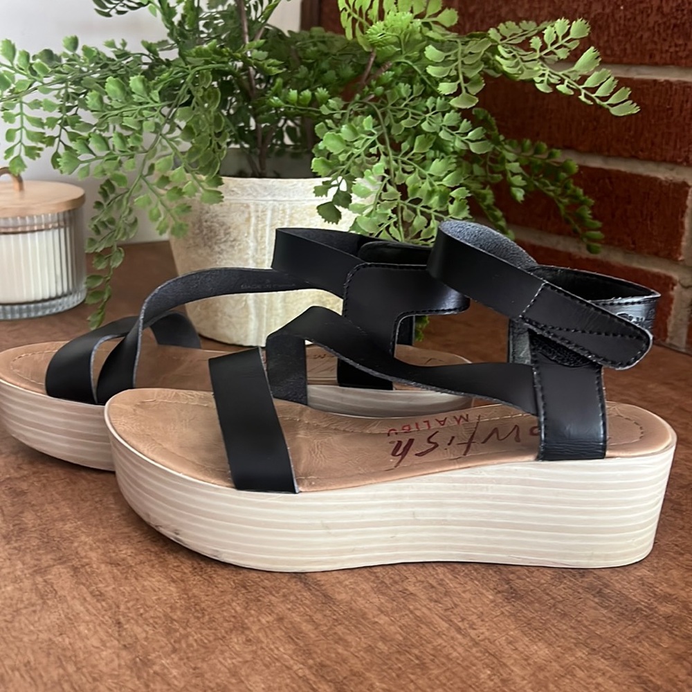 Blowfish Malibu Black Wedge sandals
